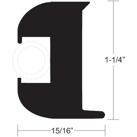 Taco Marine Flex Vinyl Rub Rail Kit - Black w/White Insert - 50' - 1-1/4" x 15/16" V11-3447BWK50-2